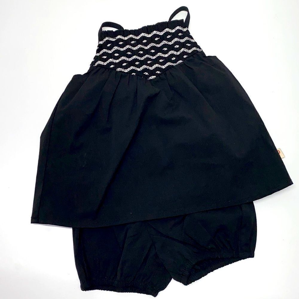 PASTEL kids girls 2 pc set black tank & short New